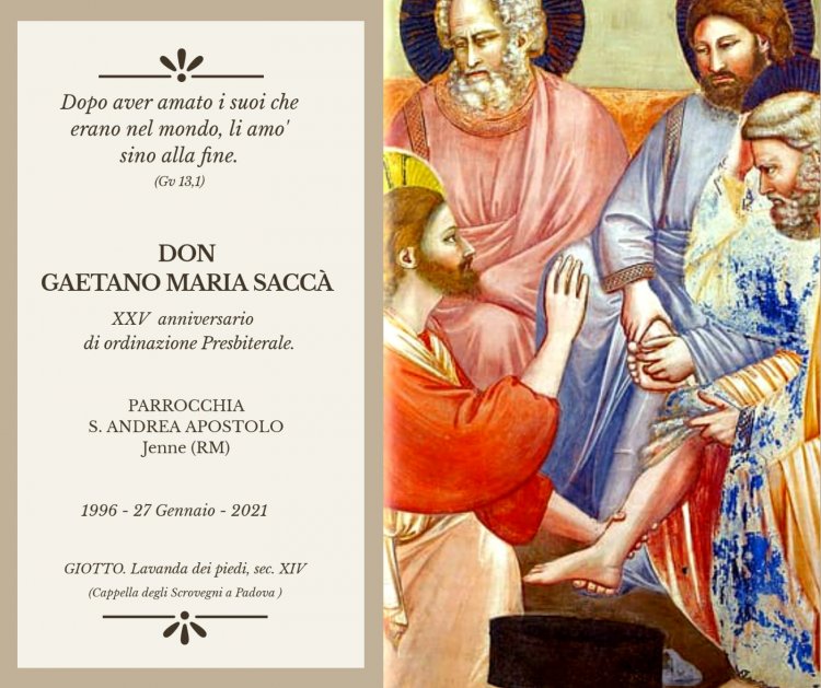 Don Gaetano Saccà, XXV° anniversario dell’ordinazione presbiteriale