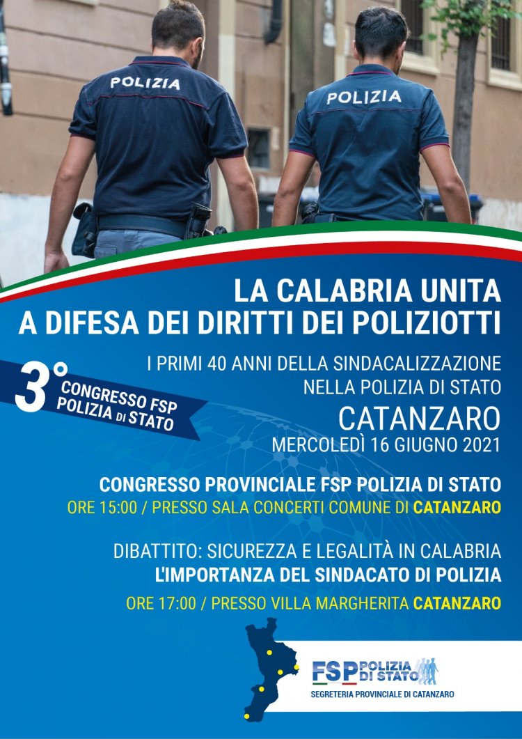 Sicurezza e Legalità in Calabria, l'importanza del Sindacato di Polizia