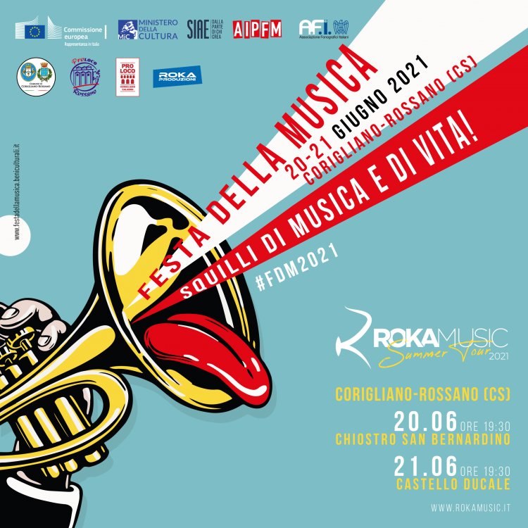 Corigliano-Rossano parteciperà alla "Festa della Musica" edizione 2021