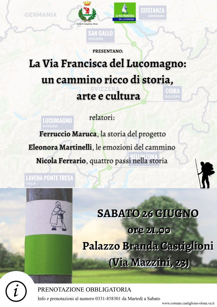 Castiglione Olona: incontro "La Via Francisca del Lucomagno"